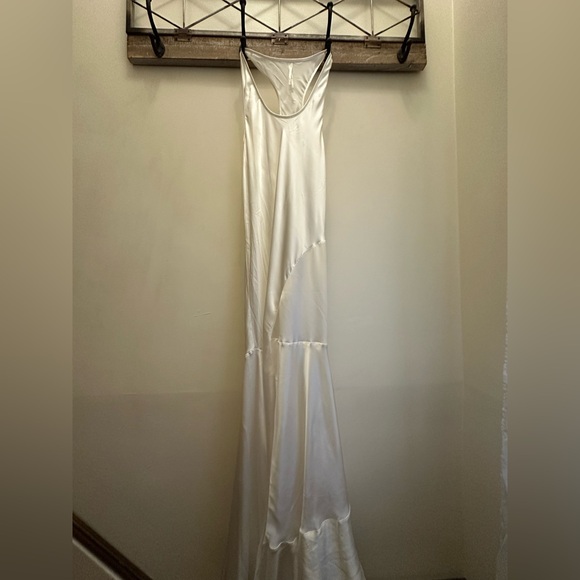 Anthropologie Seamed Silk Midi Dress L - Picture 12 of 13